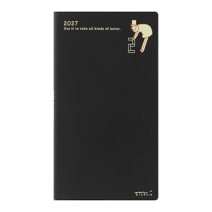 Midori Monatskalender 2027 Pocket Diary Slim Ojisan | Kalender bei Nauli and Stories