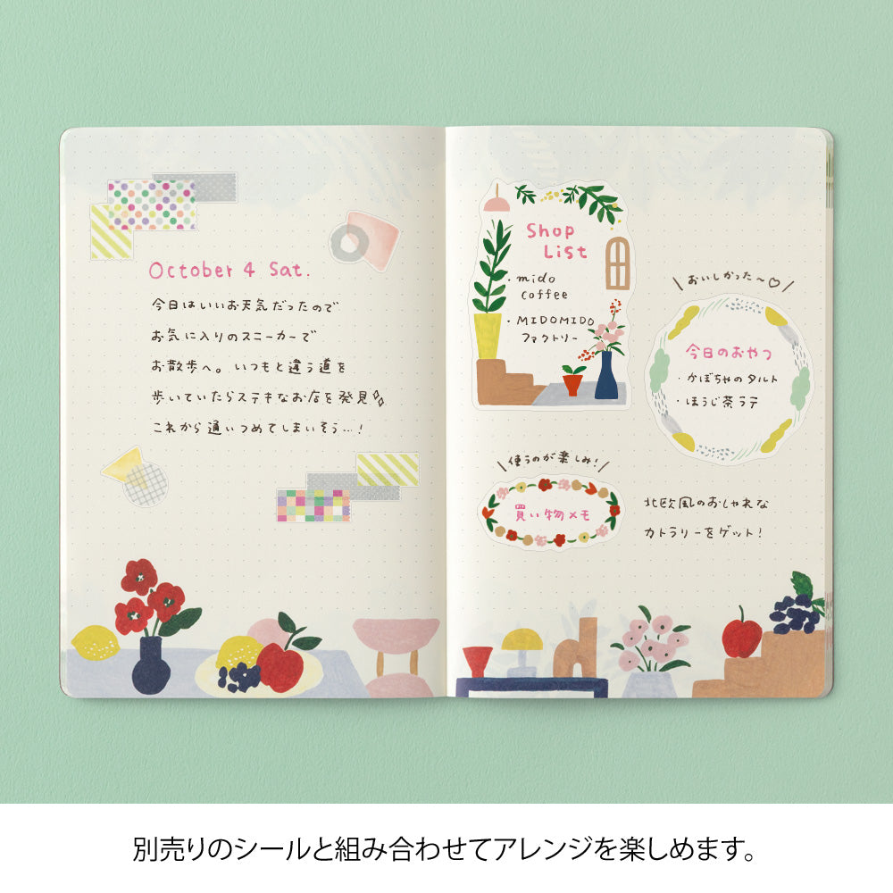 Midori Notizbuch B6 Yuru Log Notebook B6 Motif Textile bei Nauli and Stories