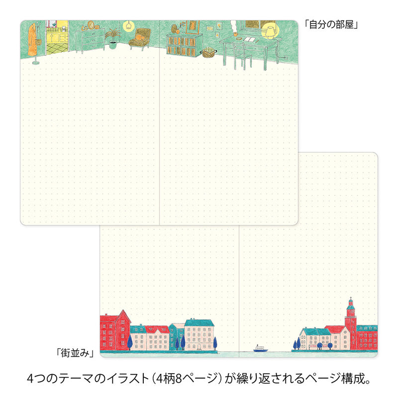 Midori Notizbuch B6 Yuru Log Vol. 3 Notebook B6 Daily Life bei Nauli and Stories