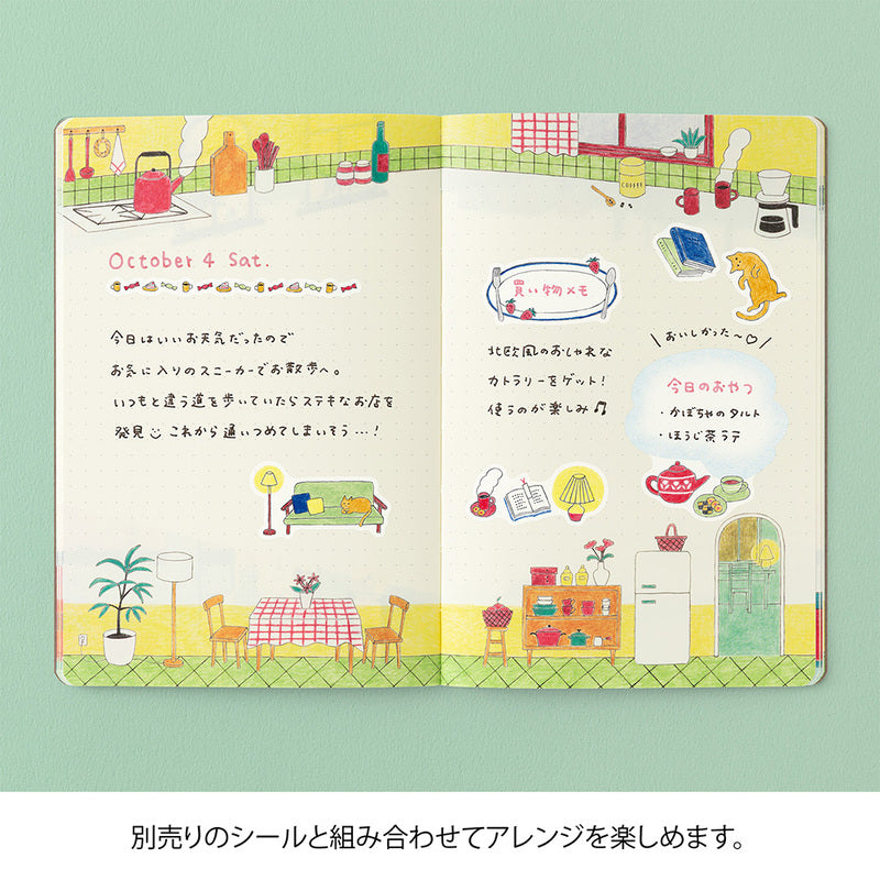 Midori Notizbuch B6 Yuru Log Vol. 3 Notebook B6 Daily Life bei Nauli and Stories