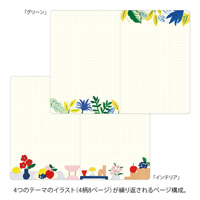 Midori Notizbuch B6 Yuru Log Vol. 3 Notebook B6 Motif Textile bei Nauli and Stories