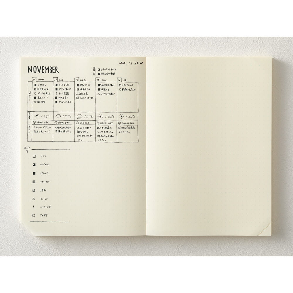 Midori Notizbuch DIN A5 MD Notebook Codex A5 1D/1P Grid gepunktet bei Nauli and Stories