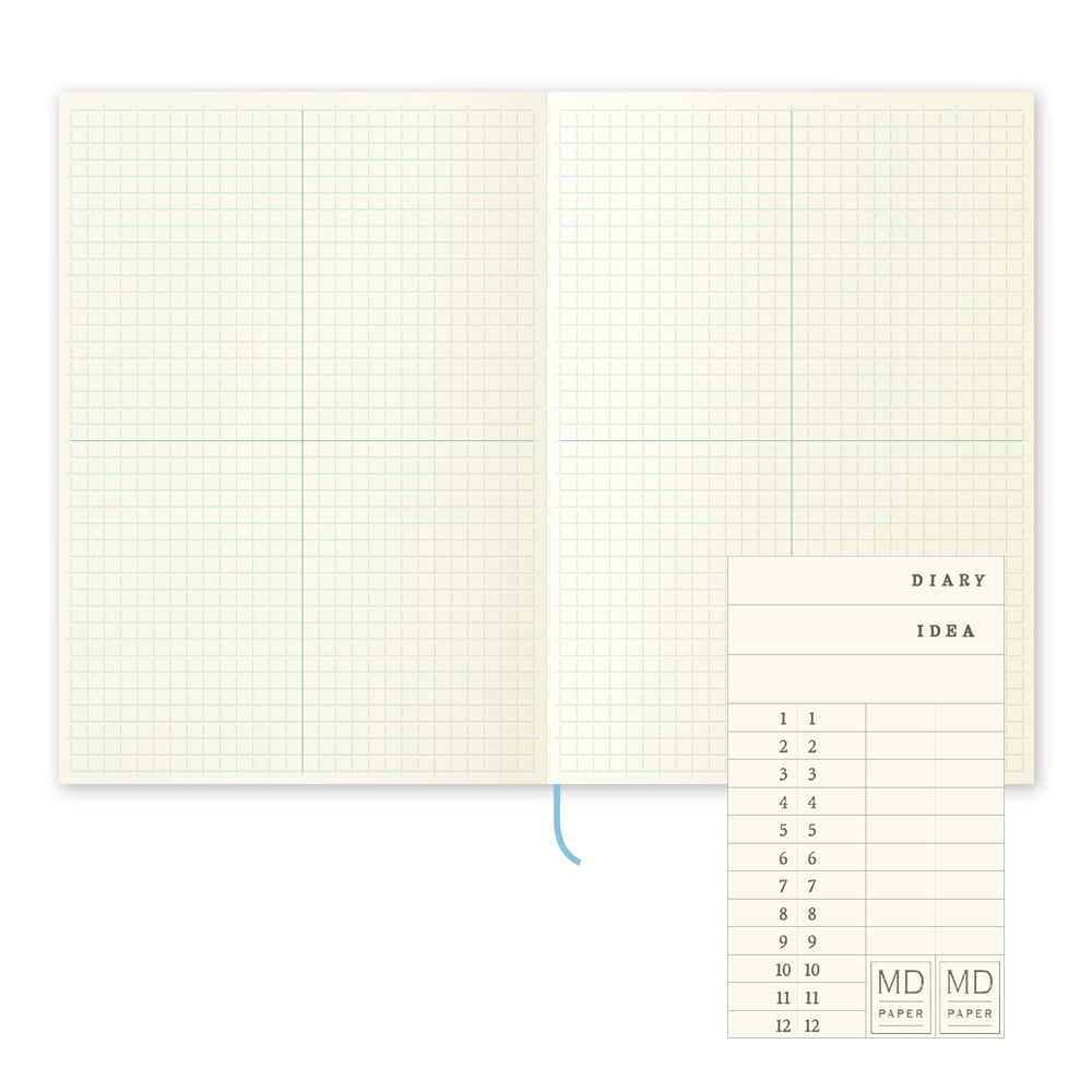 Midori Notizbuch DIN A5 MD Notebook Journal A5 Grid Block bei Nauli and Stories
