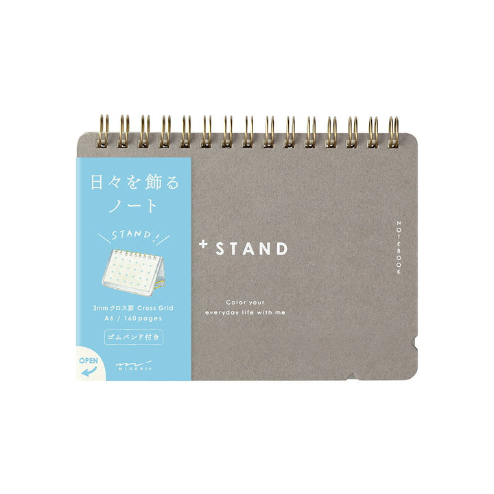 Midori Notizbuch Plus Stand Notebook A6 cross - grid - Spiralnotizbuch zum Aufstellen