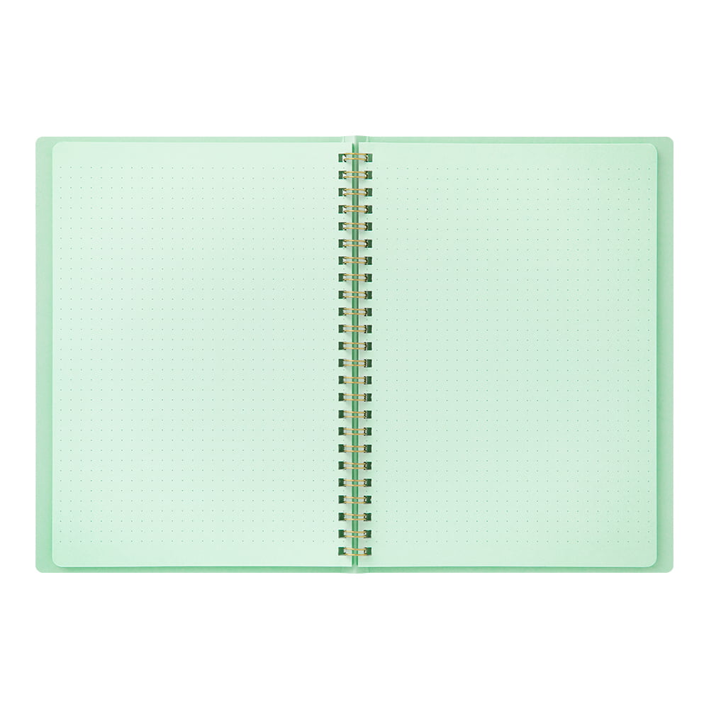 Midori Notizheft Ring Notebook Color Dot Grid Green