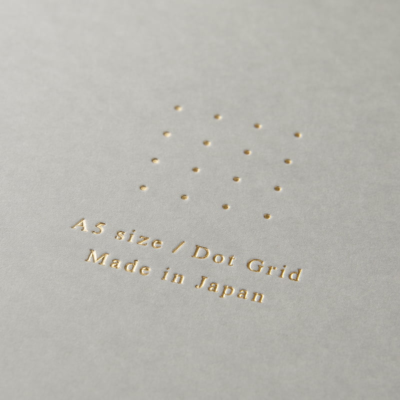 Midori Notizheft Ring Notebook Color Dot Grid Grey