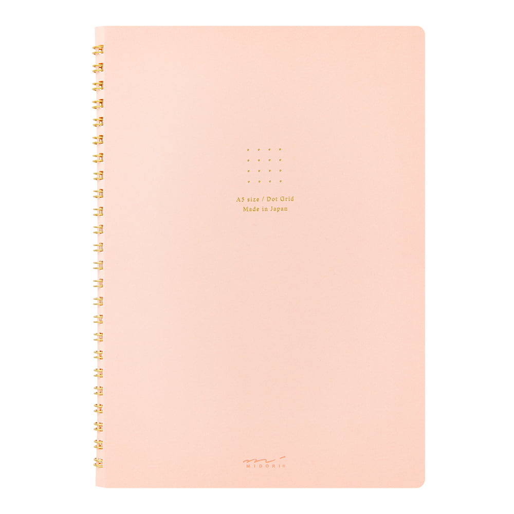 Midori Notizhefte Ring Notebook DIN A5 | Color Dot Grid Pink bei Nauli and Stories