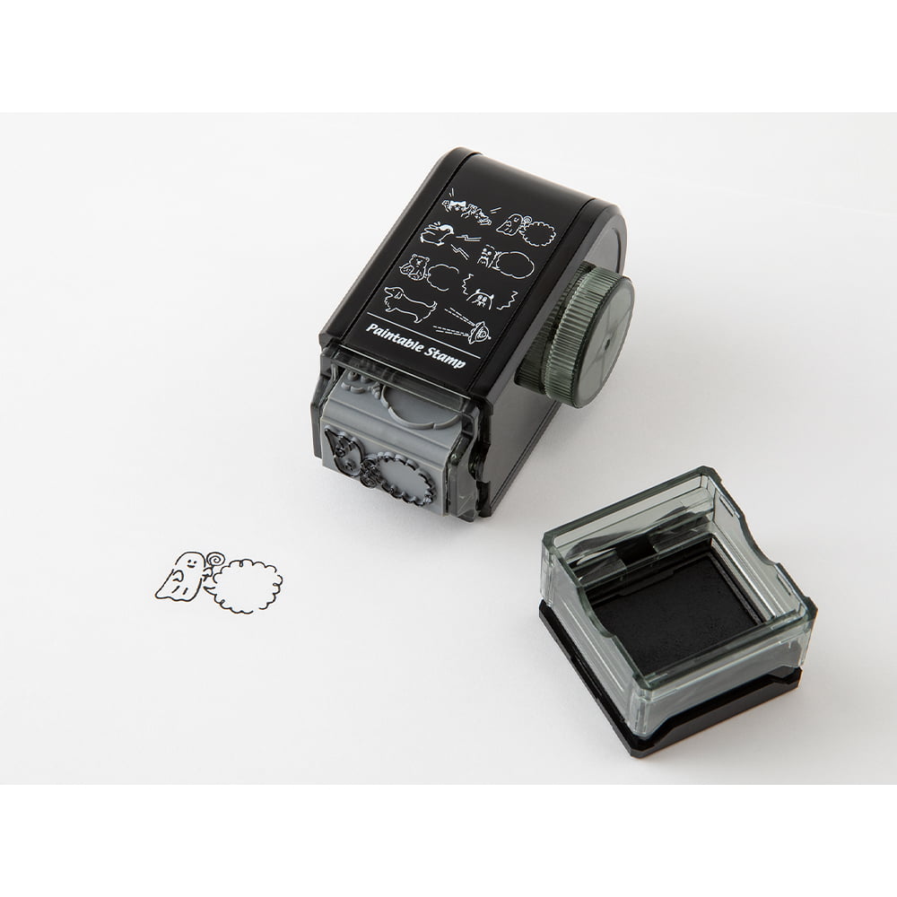 Midori Pre-Inked Stempel Paintable Rotating Stamp Dial Speech Bubble bei Nauli and Stories