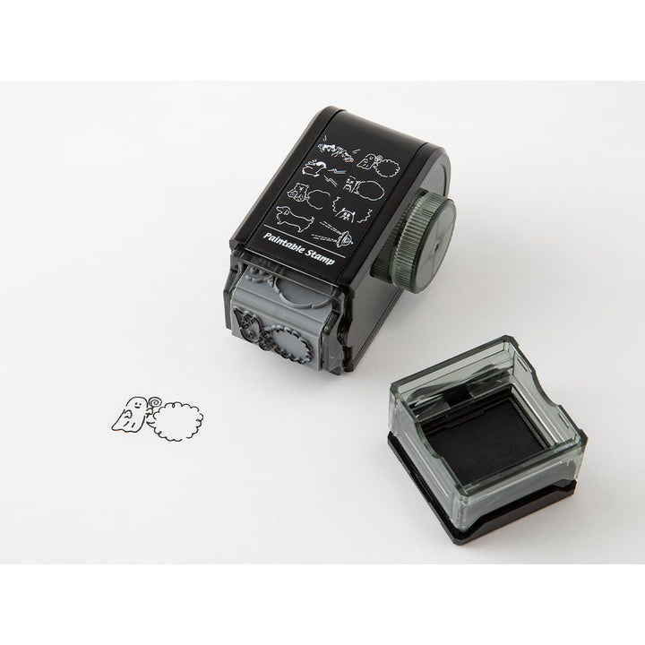 Midori Pre-Inked Stempel Paintable Rotating Stamp Dial Speech Bubble bei Nauli and Stories