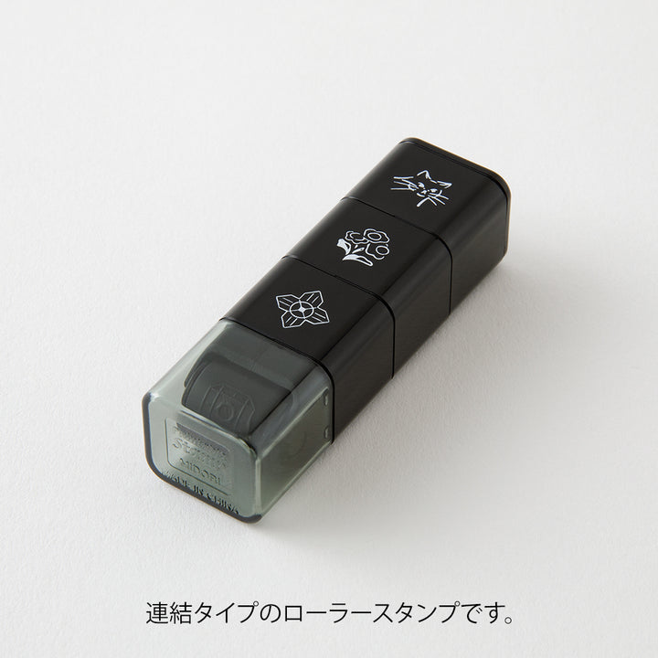 Midori Pre-Inked Stempel Paintable Stamp Roller Cat &amp; Landscape bei Nauli and Stories