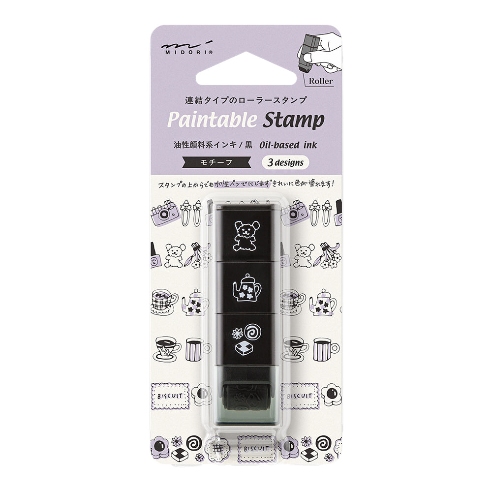 Midori Pre-Inked Stempel Paintable Stamp Roller Motif bei Nauli and Stories
