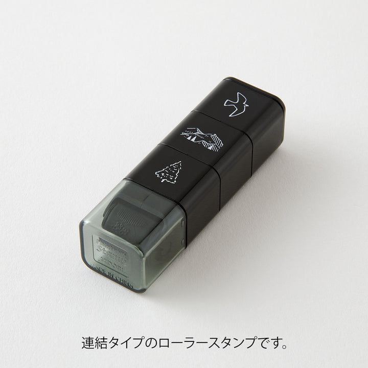 Midori Pre-Inked Stempel Paintable Stamp Roller Mountain View bei Nauli and Stories