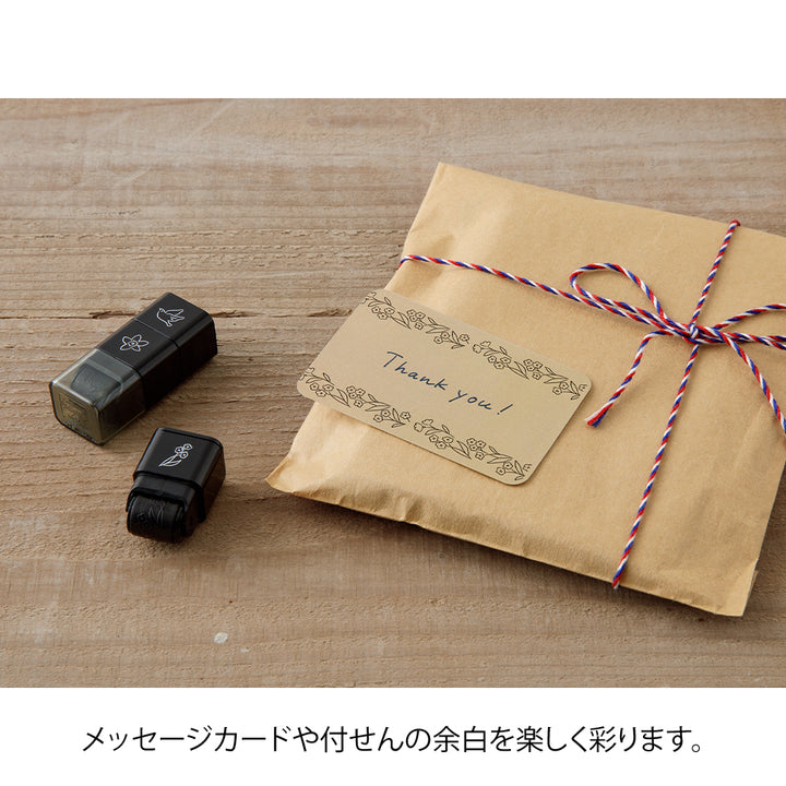 Midori Pre-Inked Stempel Paintable Stamp Roller Plant bei Nauli and Stories