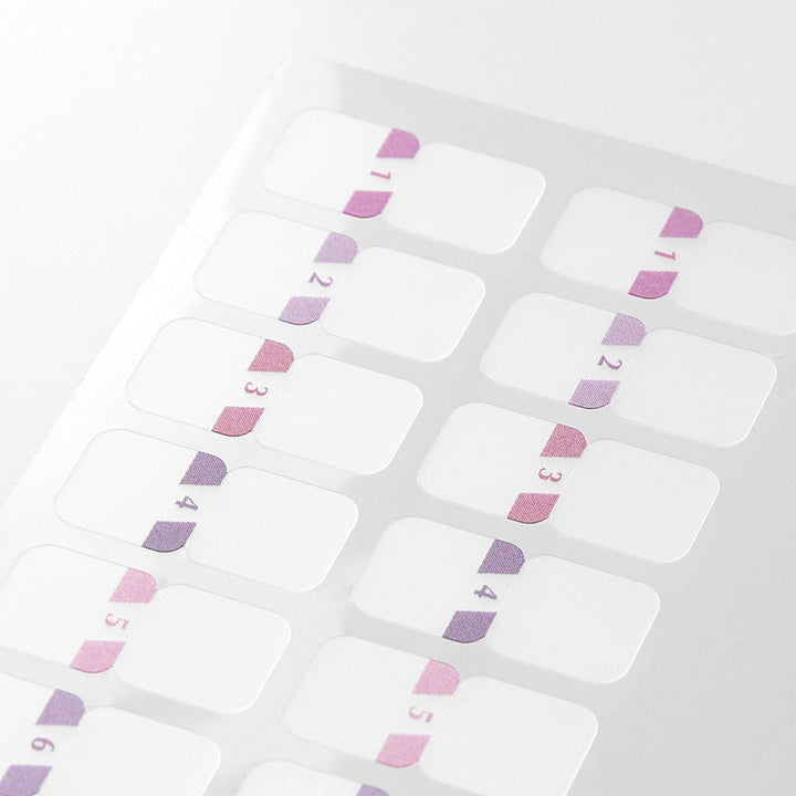 Midori Sticker Index Label S Chiratto Numbers Pink bei Nauli and Stories