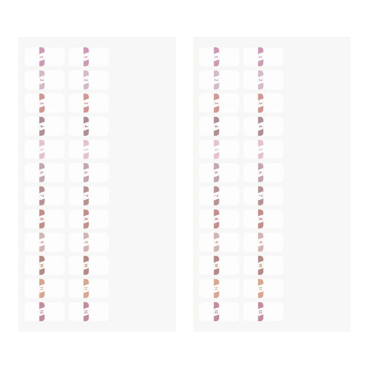 Midori Sticker Index Label S Chiratto Numbers Pink bei Nauli and Stories