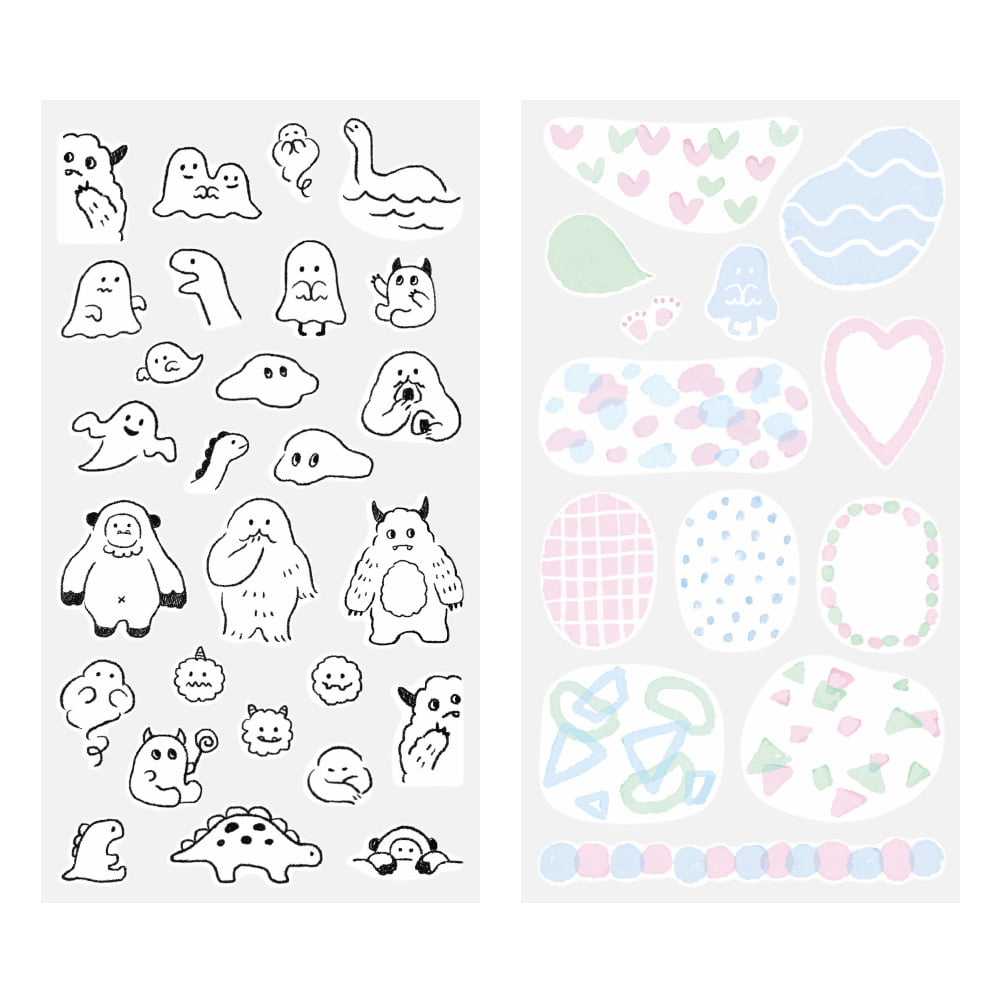 Midori Sticker Sticker Collection 2 Blatt - Monster bei Nauli and Stories