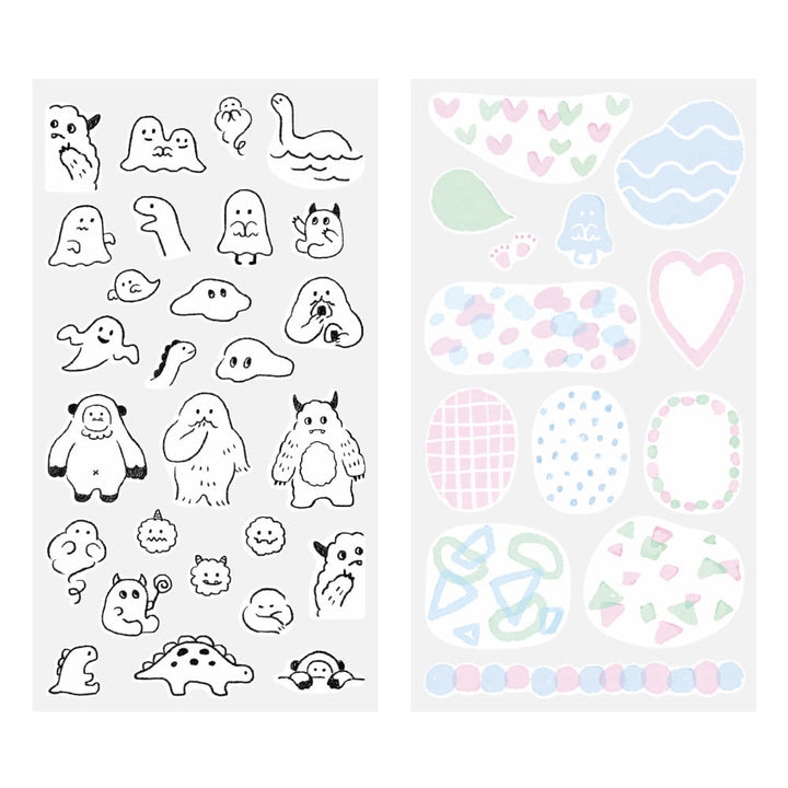 Midori Sticker Sticker Collection 2 Blatt - Monster bei Nauli and Stories