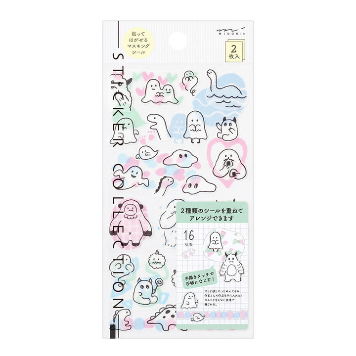 Midori Sticker Sticker Collection 2 Blatt - Monster bei Nauli and Stories