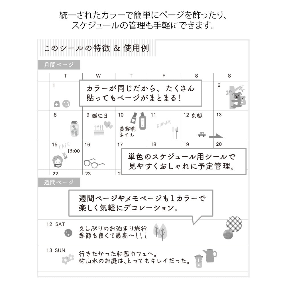 Midori Sticker Sticker Color Grey bei Nauli and Stories