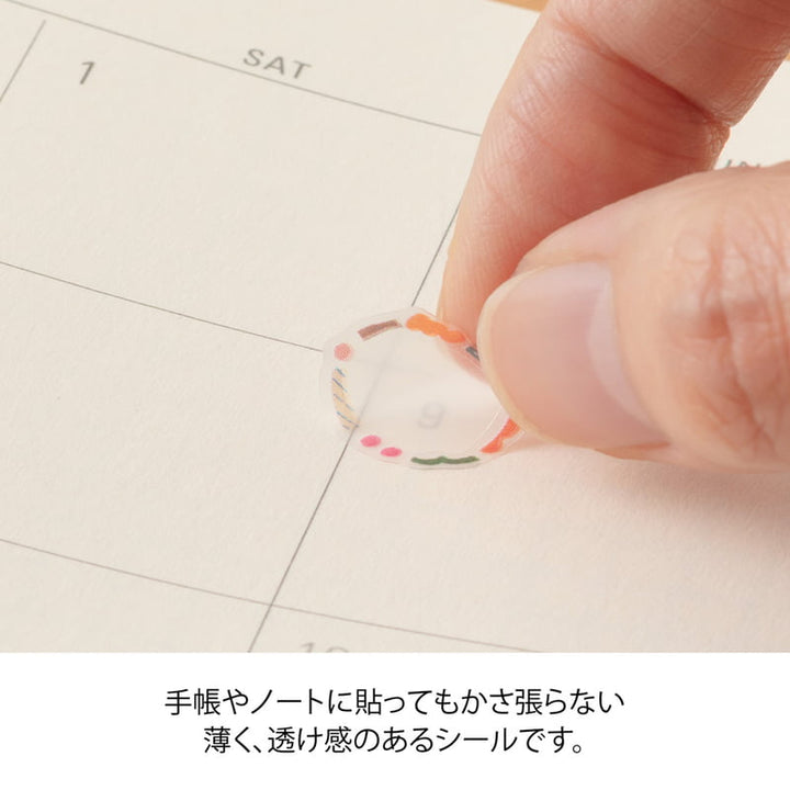 Midori Sticker Sticker Date Circle Decorative bei Nauli and Stories