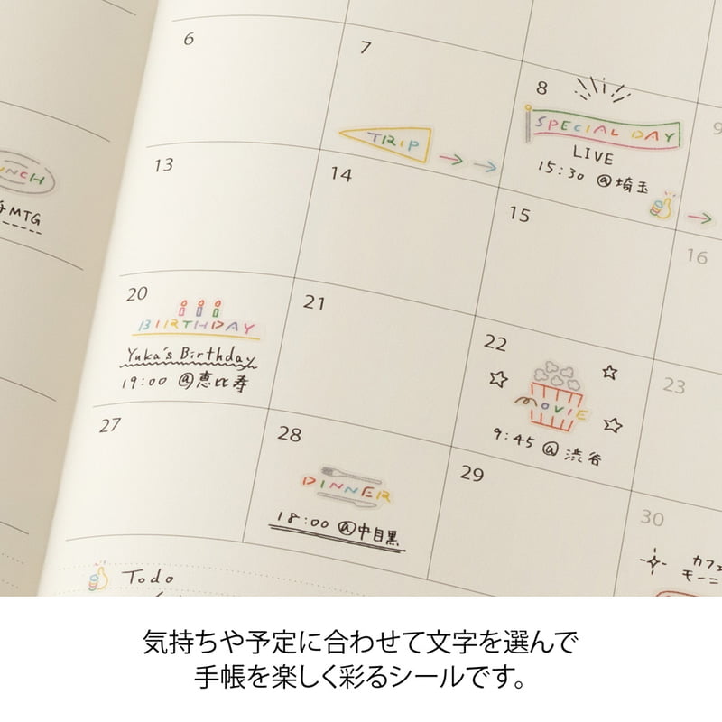 Midori Sticker Sticker Text Anniversary bei Nauli and Stories