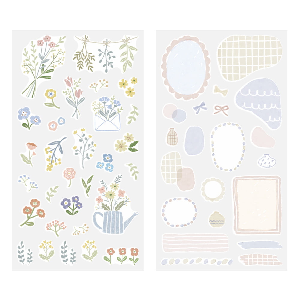 Midori Sticker Sticker Two Sheets Flower bei Nauli and Stories