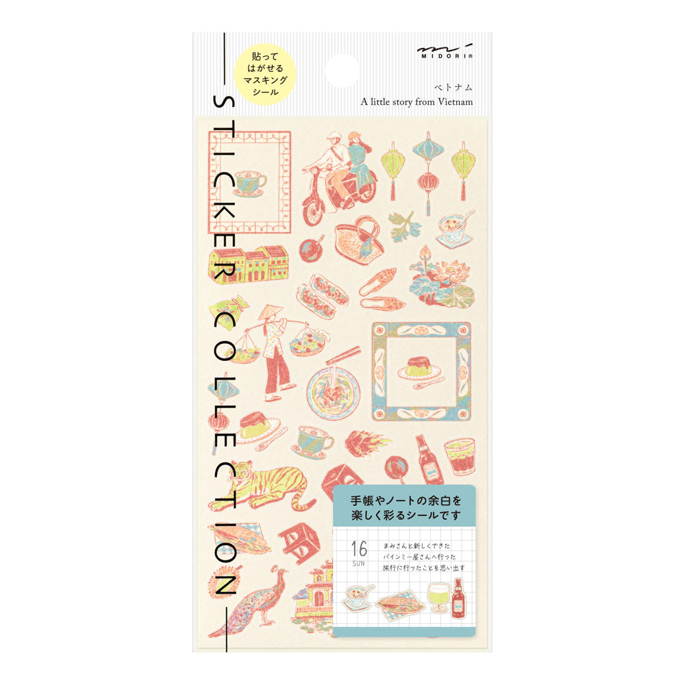 Midori Sticker Sticker Vietnamese Motifs bei Nauli and Stories
