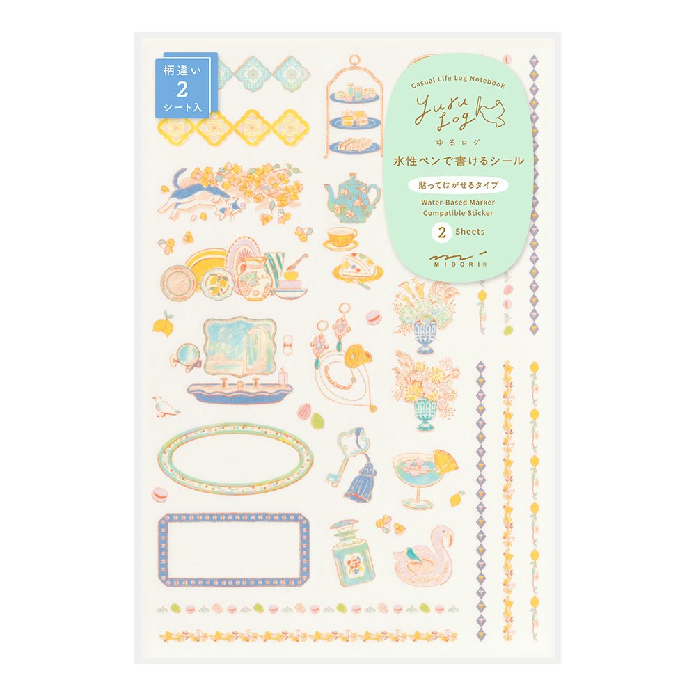 Midori Sticker Yuru Log Sticker 2 Blatt Travel & Hotel bei Nauli and Stories