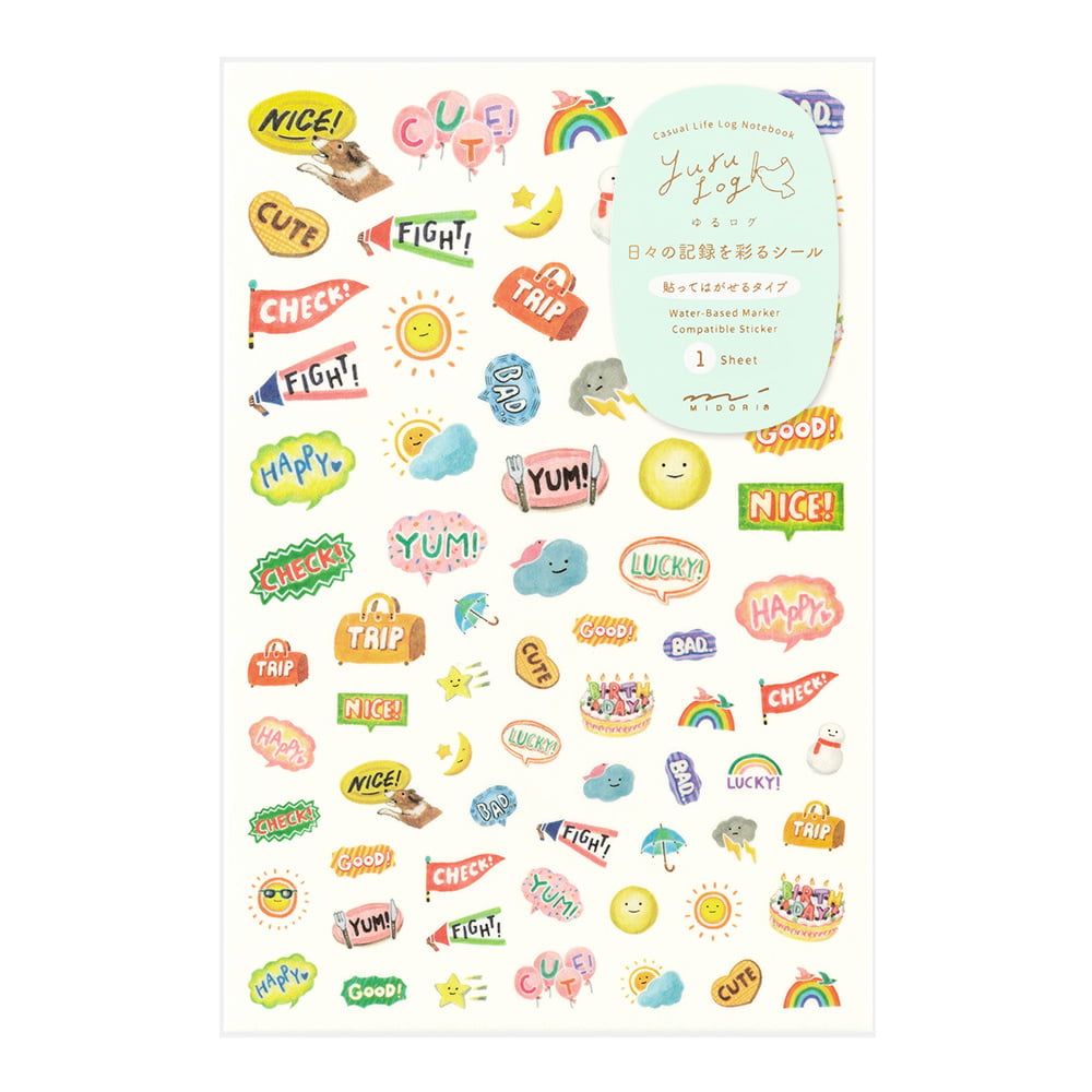 Midori Sticker Yuru Log Sticker Feelings