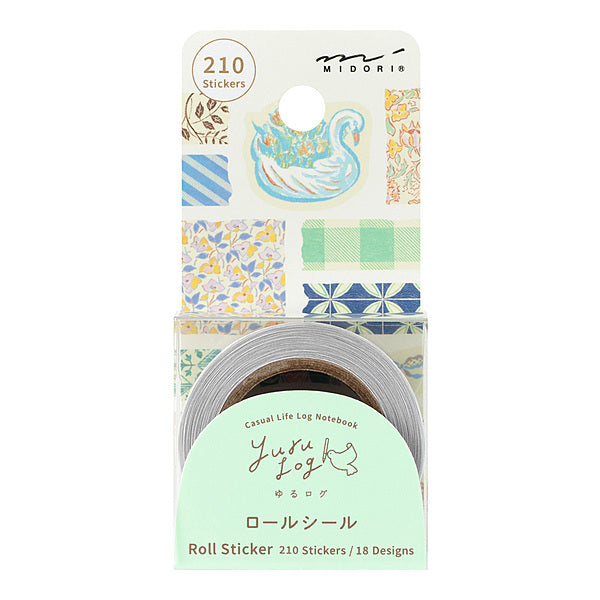 Midori Sticker Yuru Log Vol. 3 Roll Sticker Antique bei Nauli and Stories
