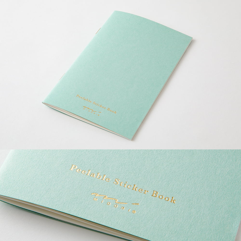 Midori Stickerbuch Sticker Book with Pocket Light blau