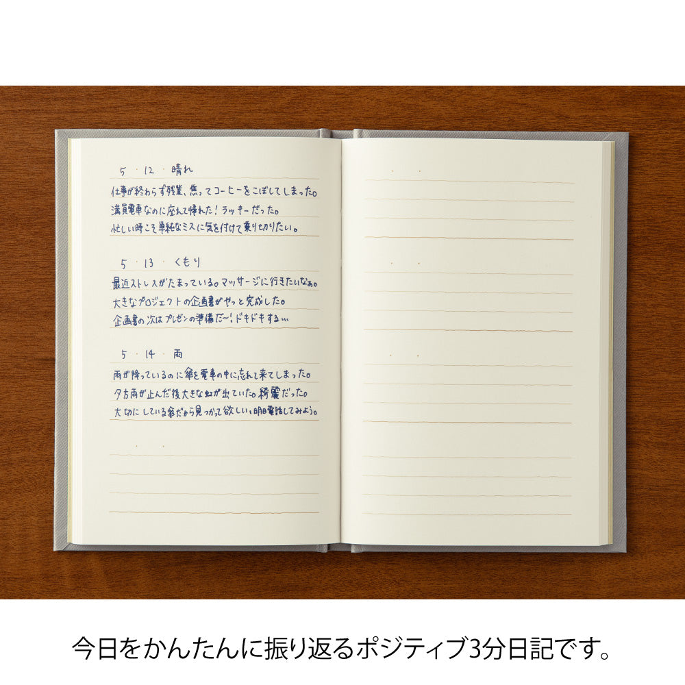 Midori Tagebuch 3 MINUTE DIARY Grey (grau)