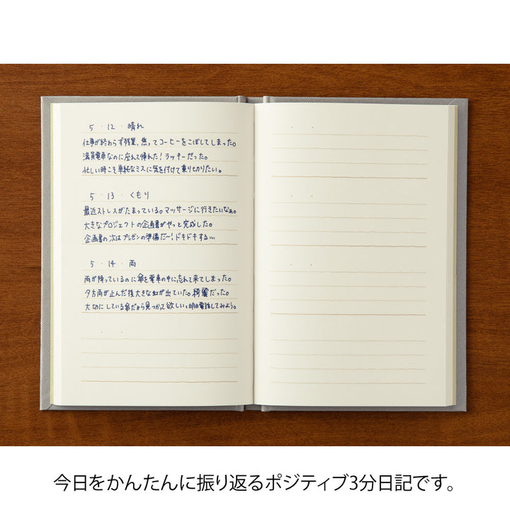 Midori Tagebuch 3 MINUTE DIARY Grey (grau)