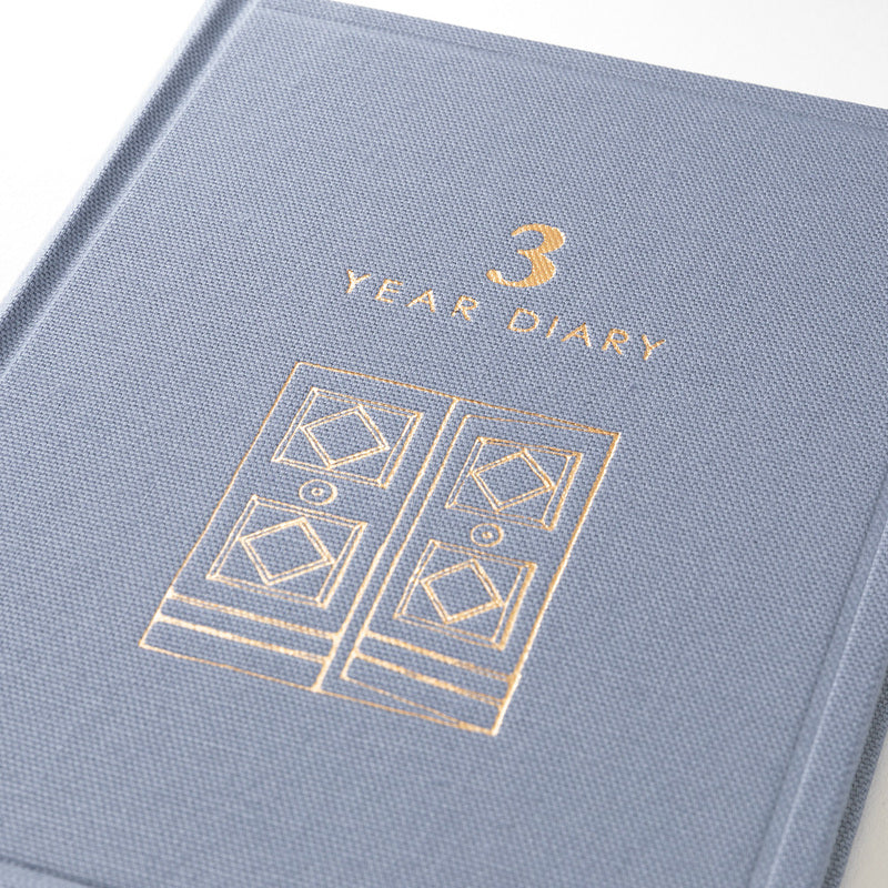 Midori Tagebuch 3-Year Diary Gate Mini Blau Lila | 3-Jahres Tagebuch bei Nauli and Stories
