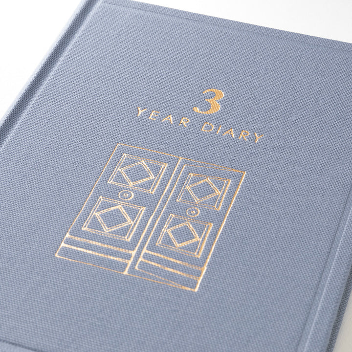 Midori Tagebuch 3-Year Diary Gate Mini Blau Lila | 3-Jahres Tagebuch bei Nauli and Stories