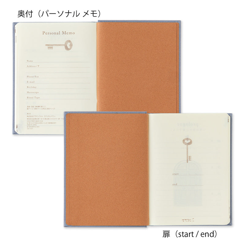 Midori Tagebuch 3-Year Diary Gate Mini Blau Lila | 3-Jahres Tagebuch bei Nauli and Stories