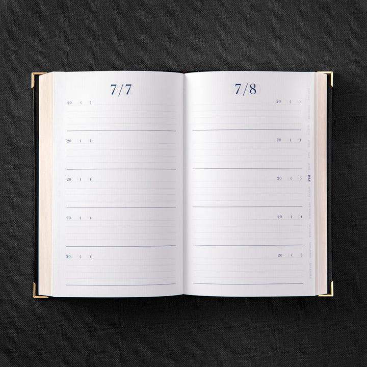 Midori Tagebuch Daily Diary 5 Years Black