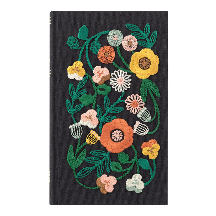 Midori Tagebuch Daily Diary 5 Years Embroidered Cover black bei Nauli and Stories