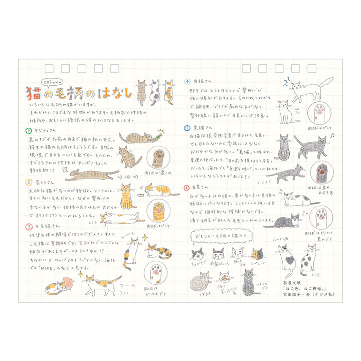Midori Tischkalender Calendar Ring M Cat 2027 bei Nauli and Stories