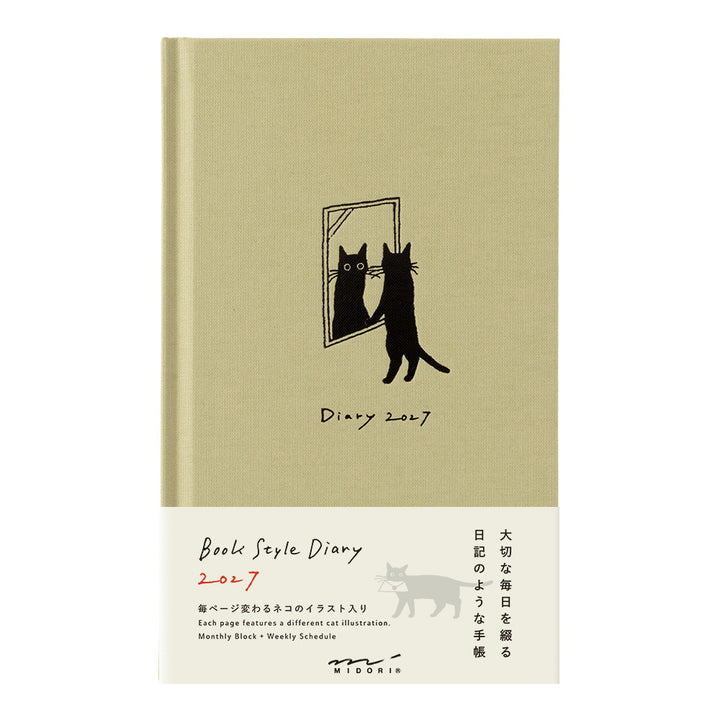 Midori Wochenkalender B6 2027 Book Style Diary B6 Variant Cat Beige | Wochenkalender bei Nauli and Stories