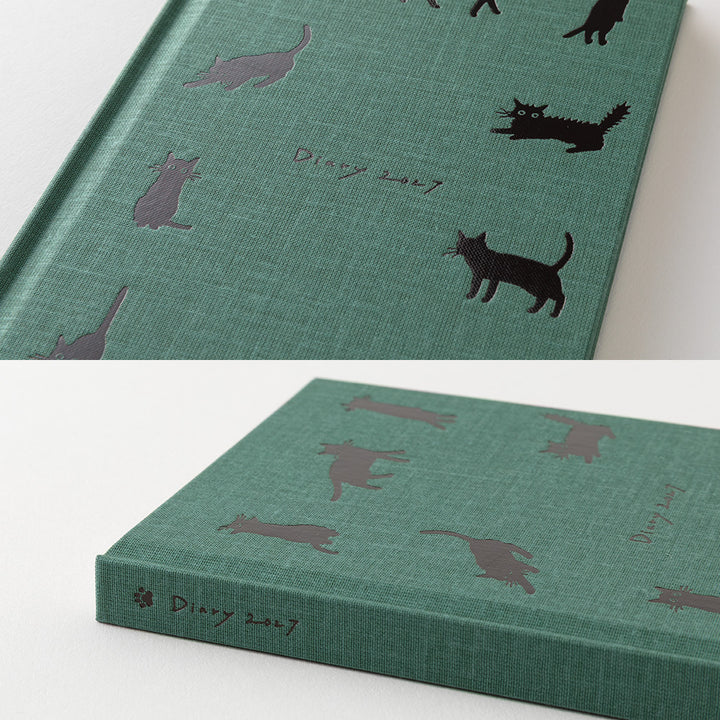 Midori Wochenkalender B6 2027 Book Style Diary B6 Variant Cat Green | Wochenkalender bei Nauli and Stories