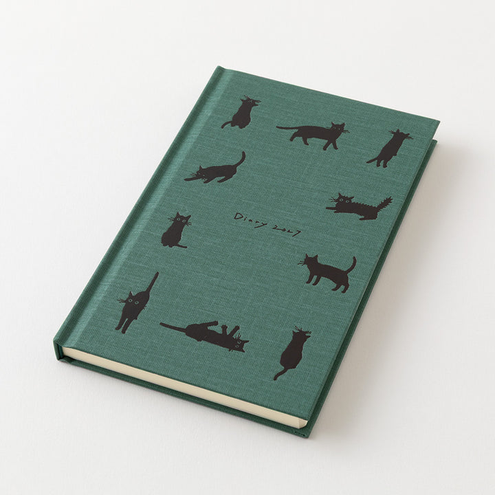 Midori Wochenkalender B6 2027 Book Style Diary B6 Variant Cat Green | Wochenkalender bei Nauli and Stories