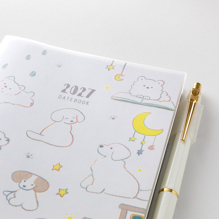 Midori Wochenkalender B6 2027 Pocket Diary B6 Dog | Wochenkalender mit Monatsübersicht Hunde bei Nauli and Stories