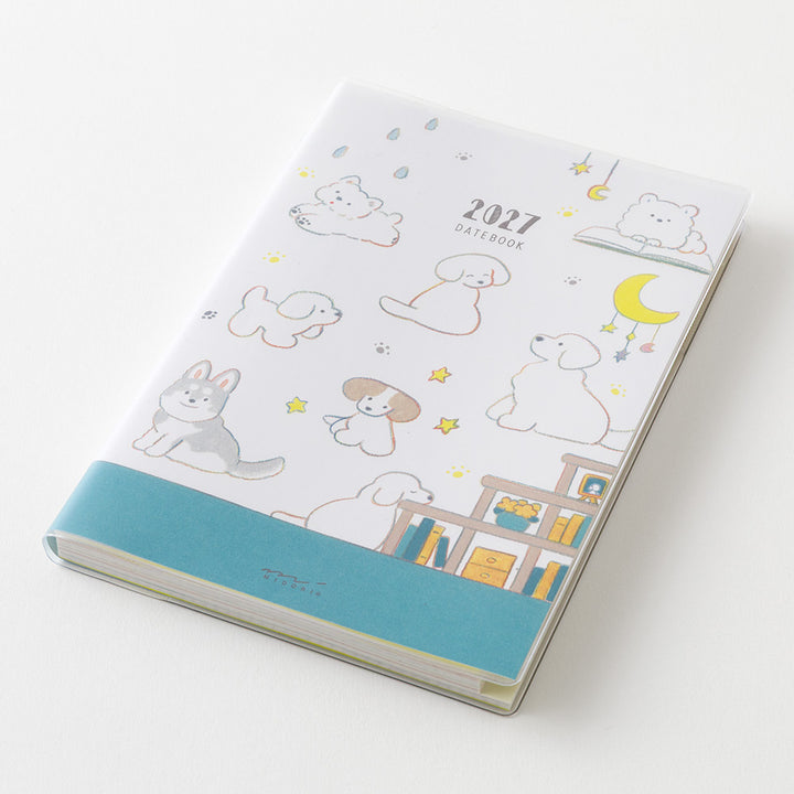 Midori Wochenkalender B6 2027 Pocket Diary B6 Dog | Wochenkalender mit Monatsübersicht Hunde bei Nauli and Stories