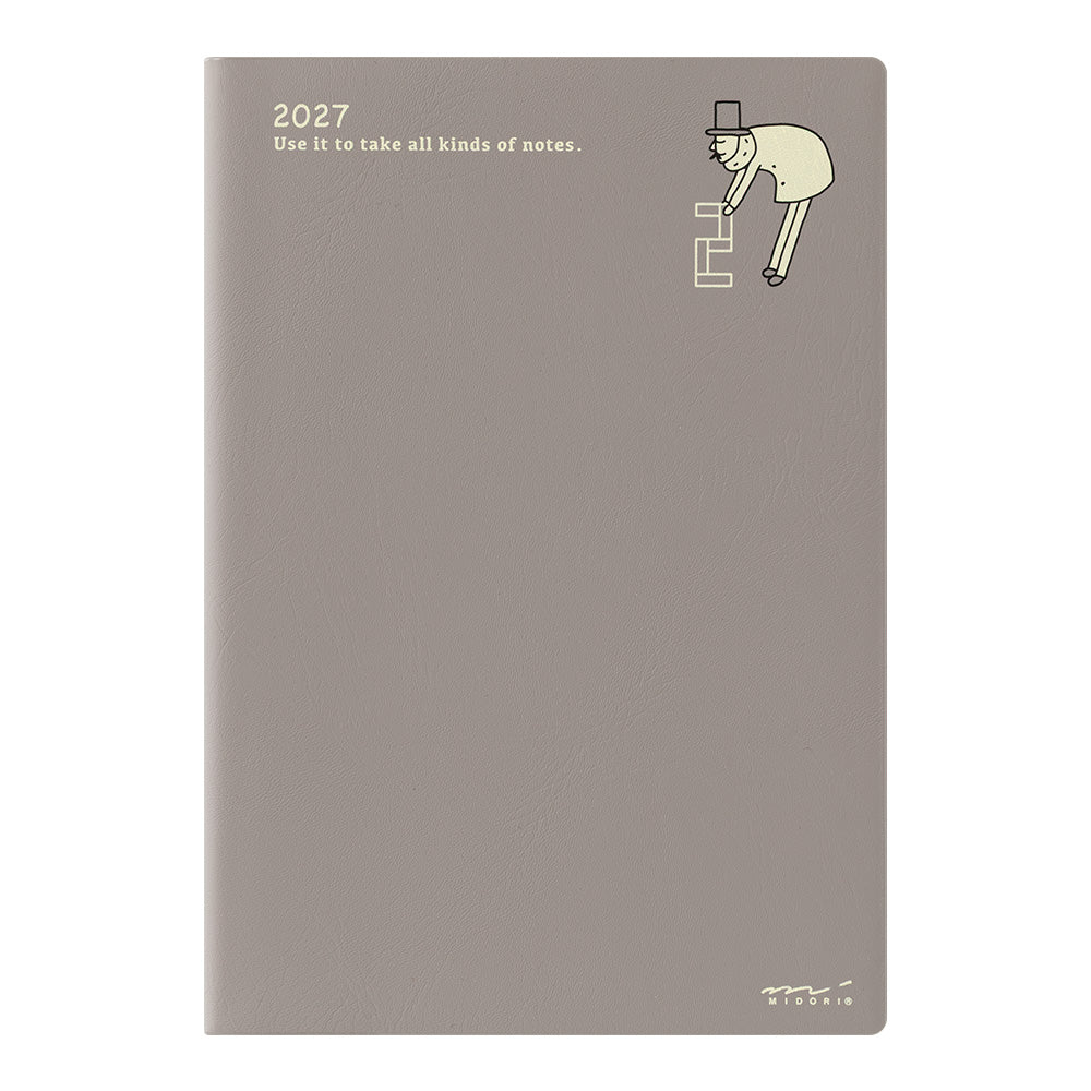Midori Wochenkalender B6 2027 Pocket Diary B6 Ojisan | Wochenkalender mit Monatsübersicht bei Nauli and Stories