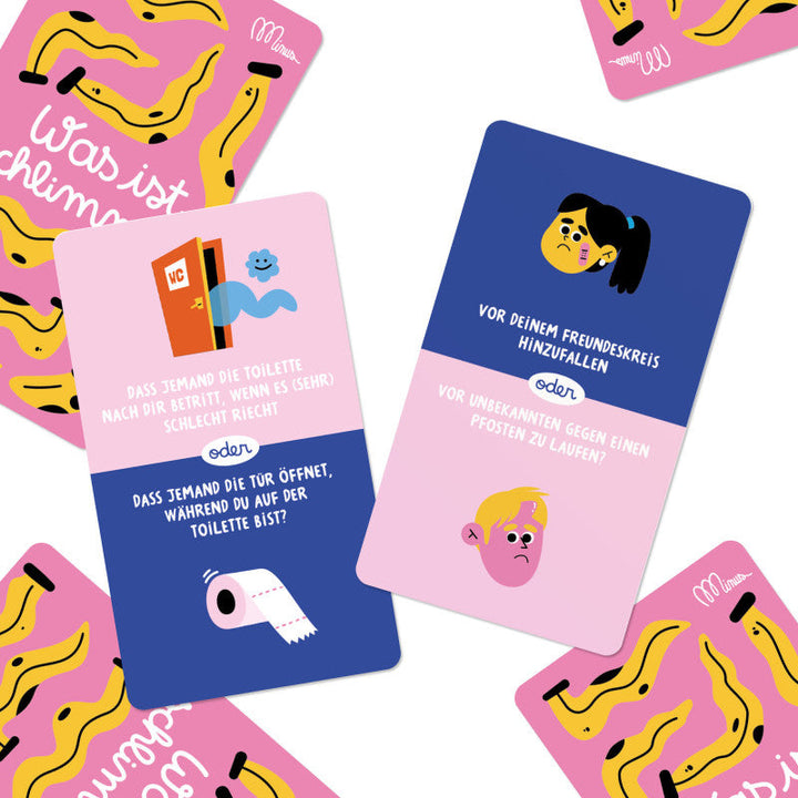 Minus Edition Spiel Was ist schlimmer? - Kennenlernspiel bei Nauli and Stories