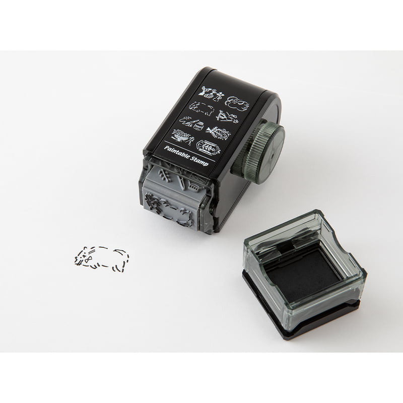 MISC. Distribution Pre-Inked Stempel Paintable Rotating Stamp Dial Antique bei Nauli and Stories