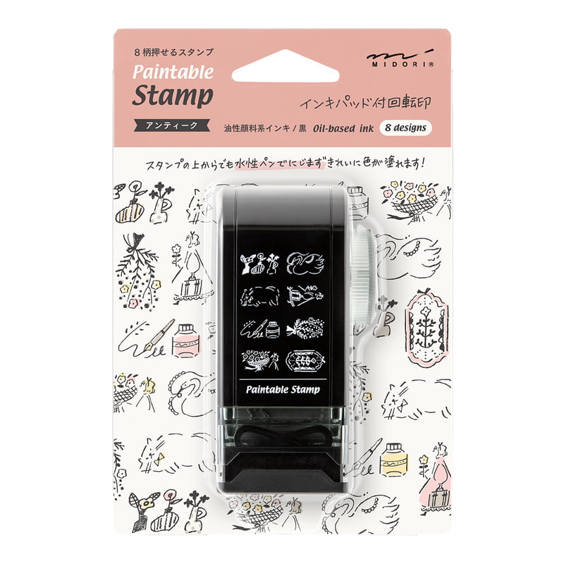 MISC. Distribution Pre-Inked Stempel Paintable Rotating Stamp Dial Antique bei Nauli and Stories