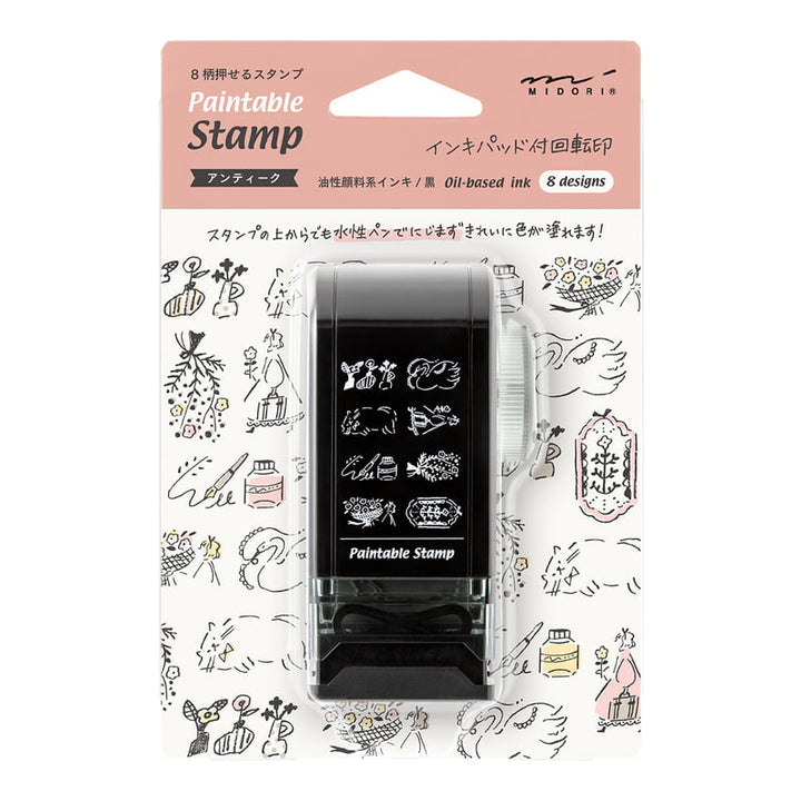 MISC. Distribution Pre-Inked Stempel Paintable Rotating Stamp Dial Antique bei Nauli and Stories