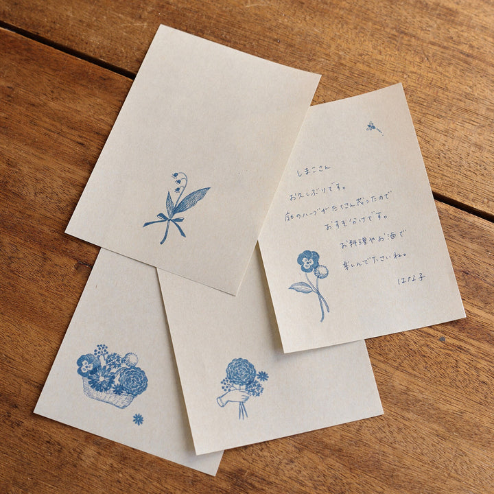 Mizushima Stempel ATELIER.encle d'encle×mizushima JIZAI Clear Stamp BOX Motif set Flower bei Nauli and Stories